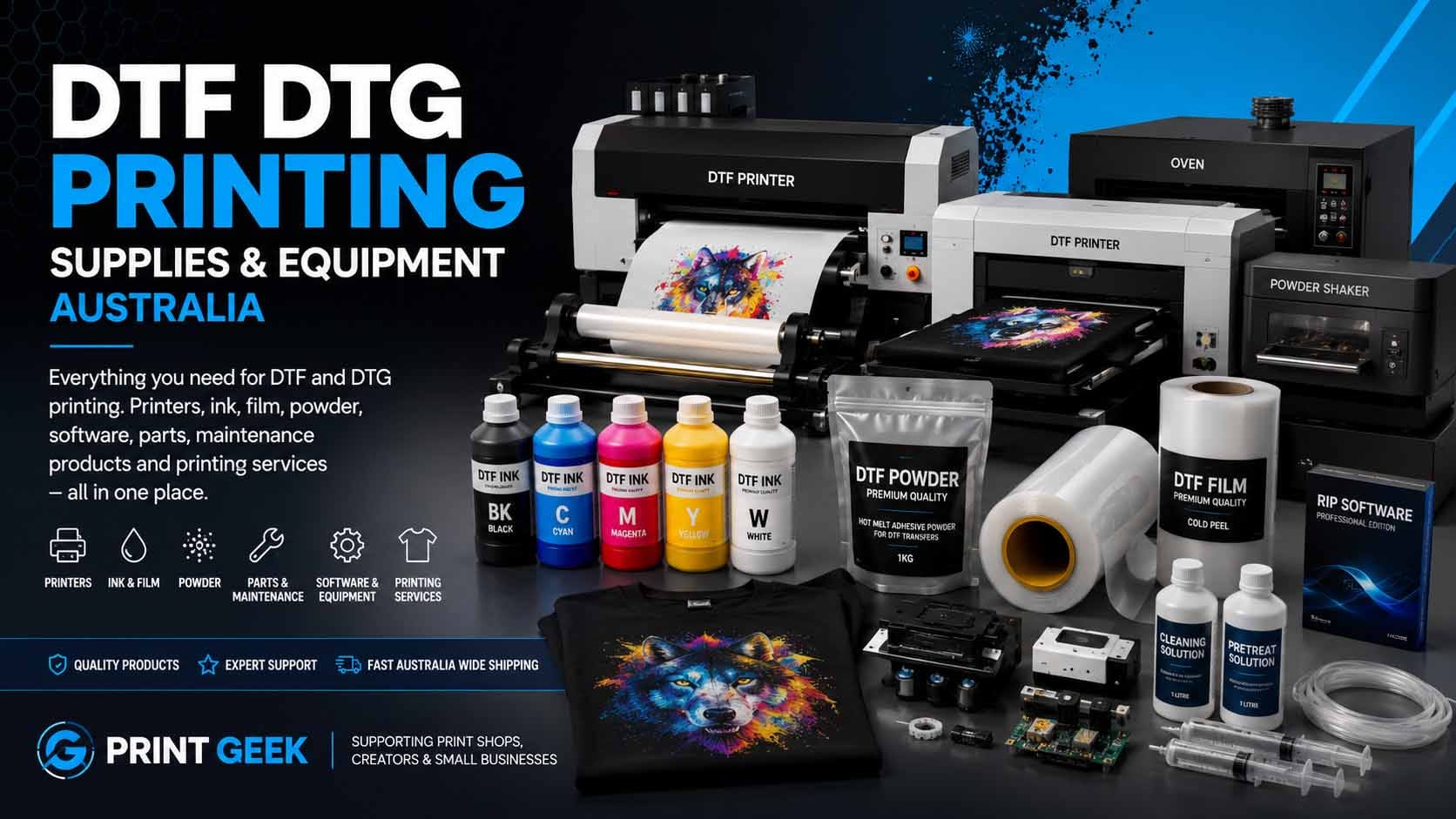 DTF DTG printing supplies and equipment category at Print Geek